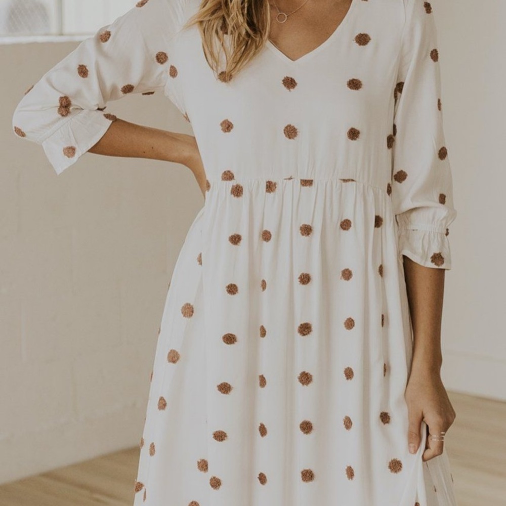 Roolee White Polka Dot Dress 🤍